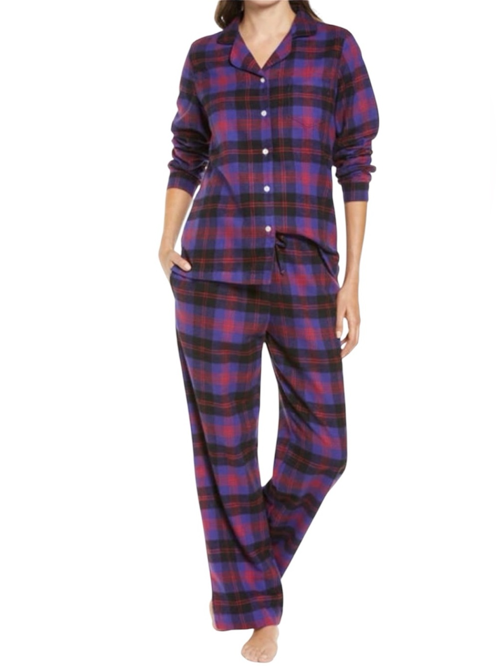 L.L.BEAN Scotch Plaid Flannel Pajamas NWT Size Medium